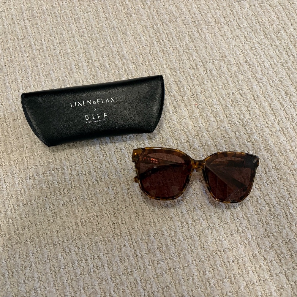 Linen & Flax x DIFF GIa DE01-0121-TNBNN Toasted Coconut Brown Cat Eye - Picture 3 of 5